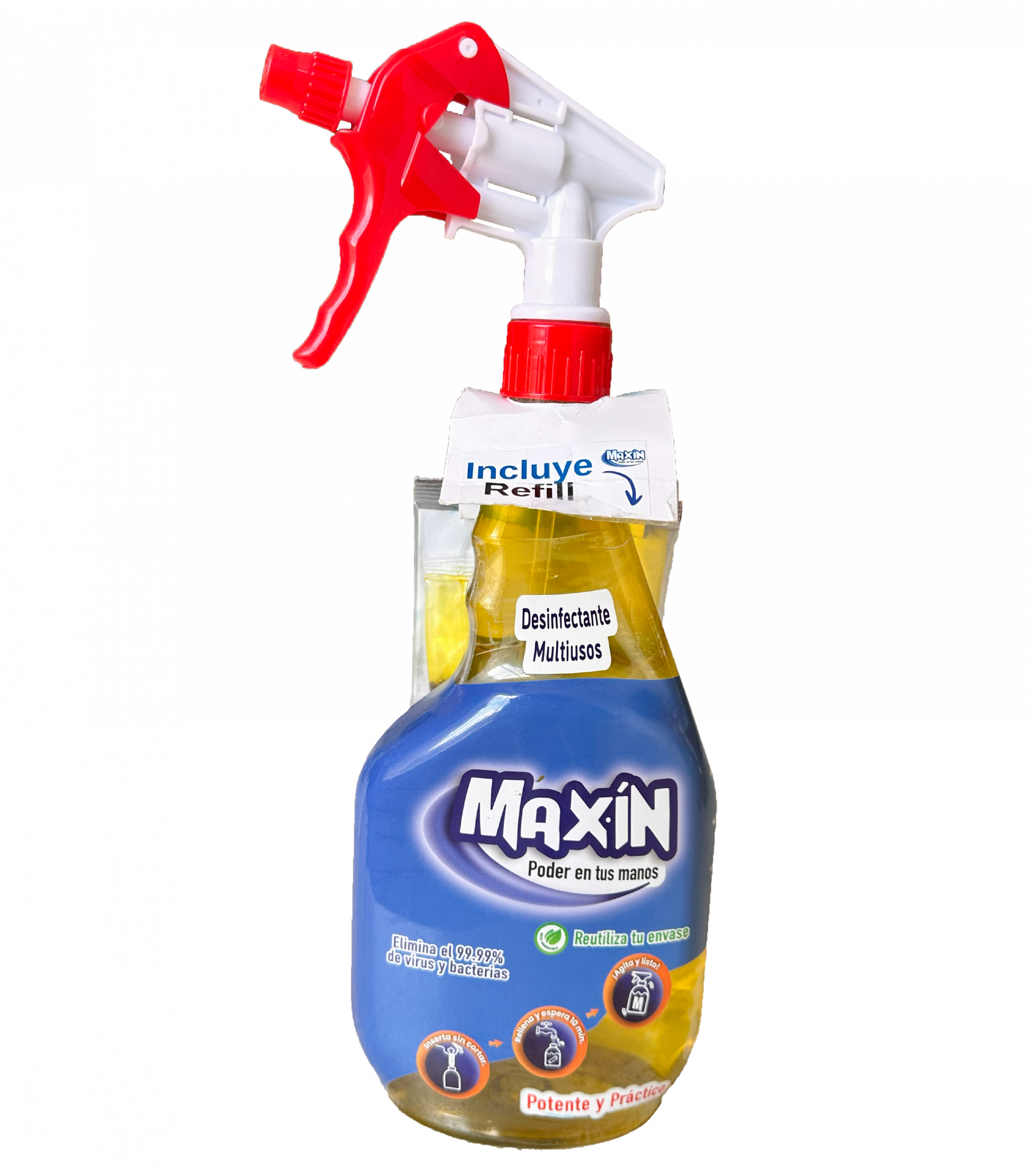 96 Desinfectante Maxin citrus 2 litros (Atomizador Gratis) - Imagen 1
