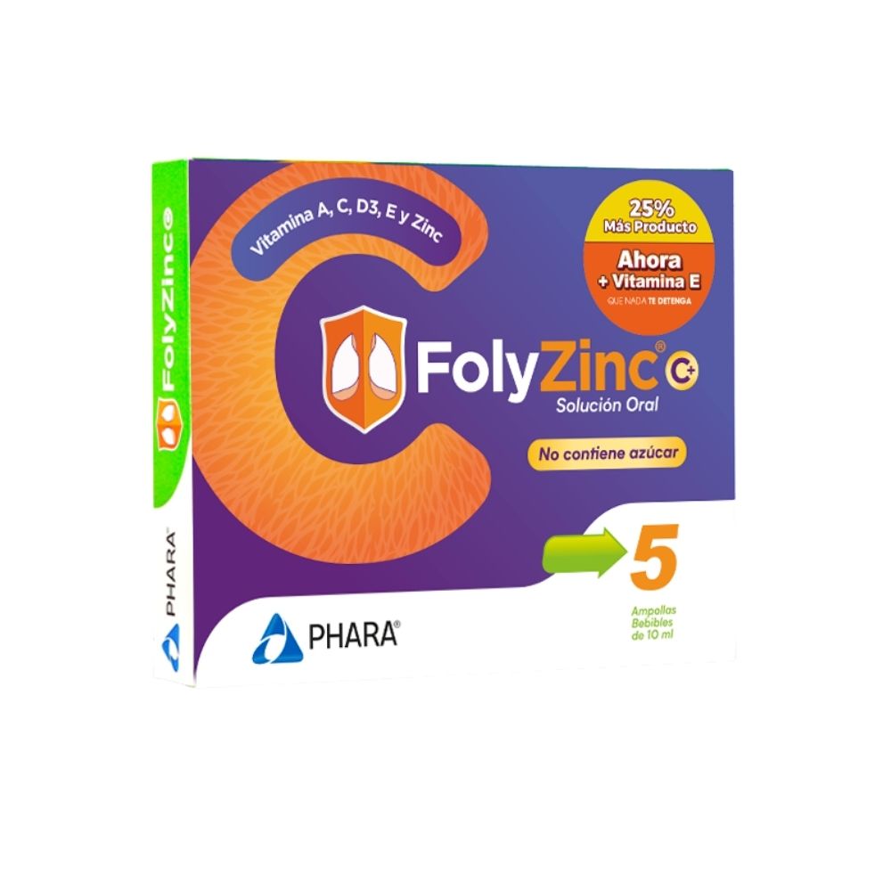 Foly Zinc 10 ml x 5 Ampollas Bebibles